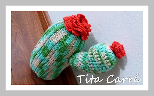 Mini Almofada Cactus em crochet