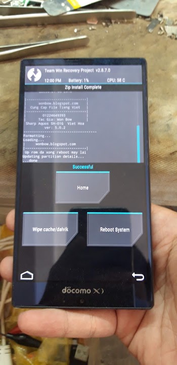 Sharp Aquos SH-01G file rom zip tiếng việt up qua TWRP recovery