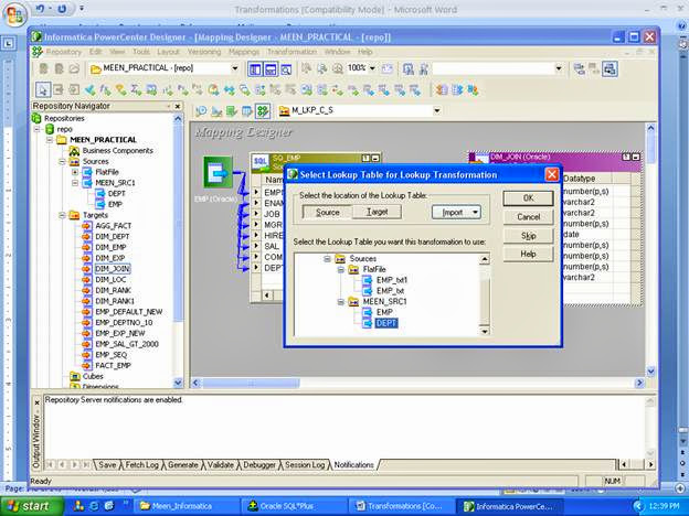 Lookup Transformation in Informatica