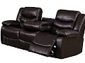 Furniture. Espresso Leather Love Seat Sofa Bed Which Furnished With
Recliner And Adjustable