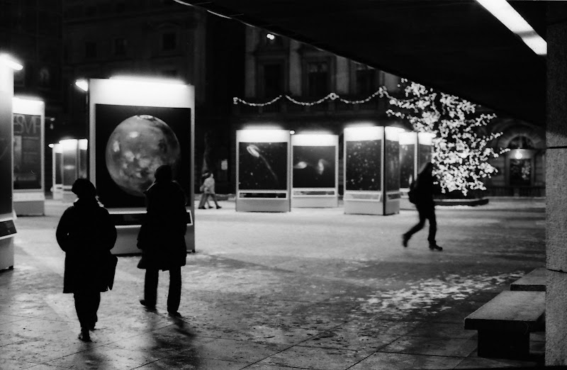 Space exhibition behind National theatre in Prague