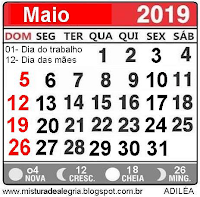 Calendário grande 2019 