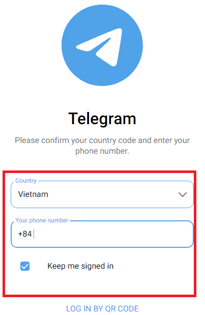 Cách 2: Đăng nhập Telegram web bằng số điện thoại  a