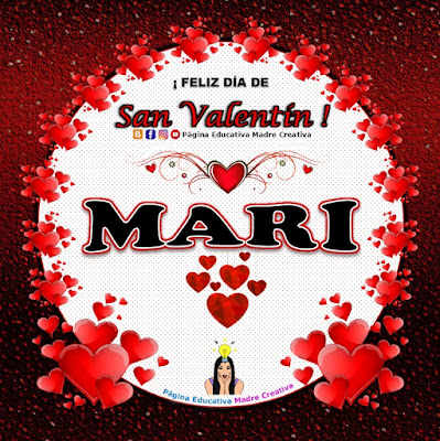 Feliz Día de San Valentín - Nombre Mari