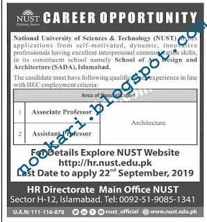 NUST Jobs 2019 Apply Online for Teaching Faculty in Islamabad Latest
