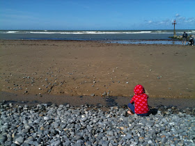 Red on sheringham beach