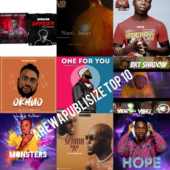 #Arewapublisize top 10 songs, middle of October 2020 - hosted by Hypeman vizzy