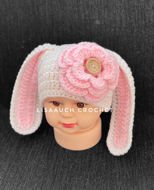 crochet bunny hat with long ears free pattern