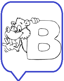 Letter "B" coloring page