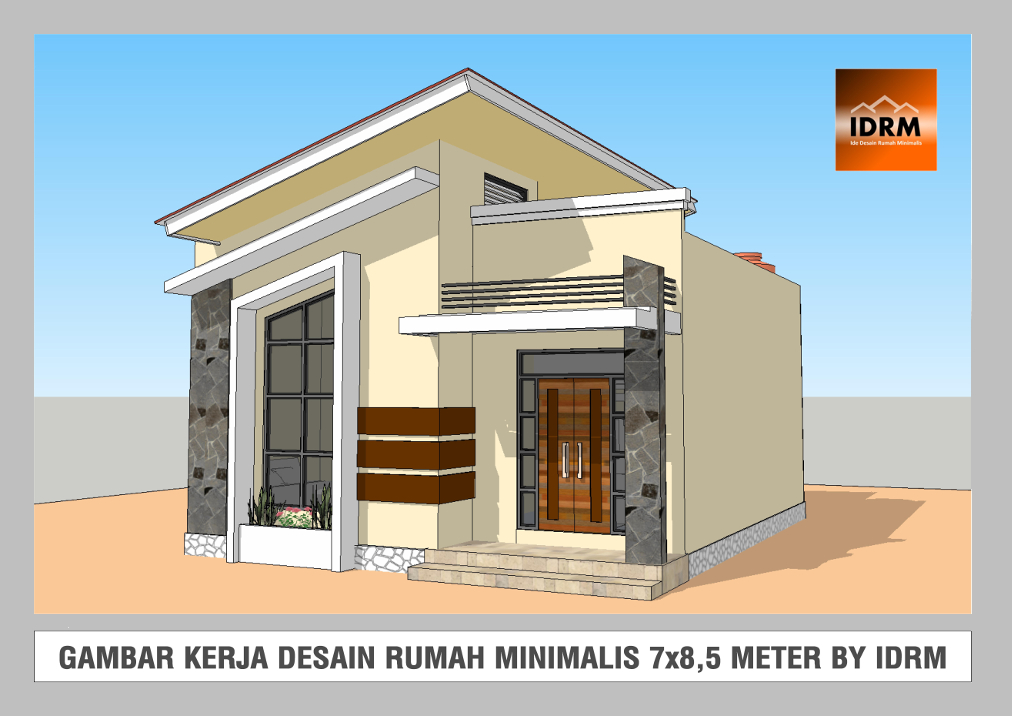 Download GAMBAR KERJA Desain  Rumah  Minimalis  7x8 5 meter