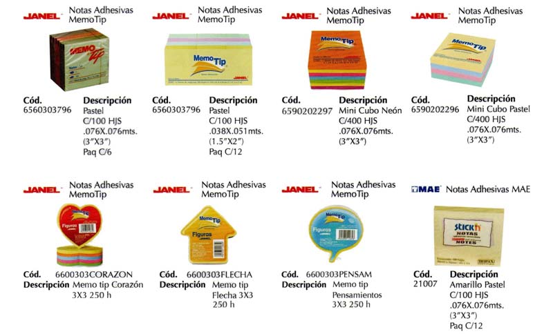 notas adhesivas Papeleria Queretaro