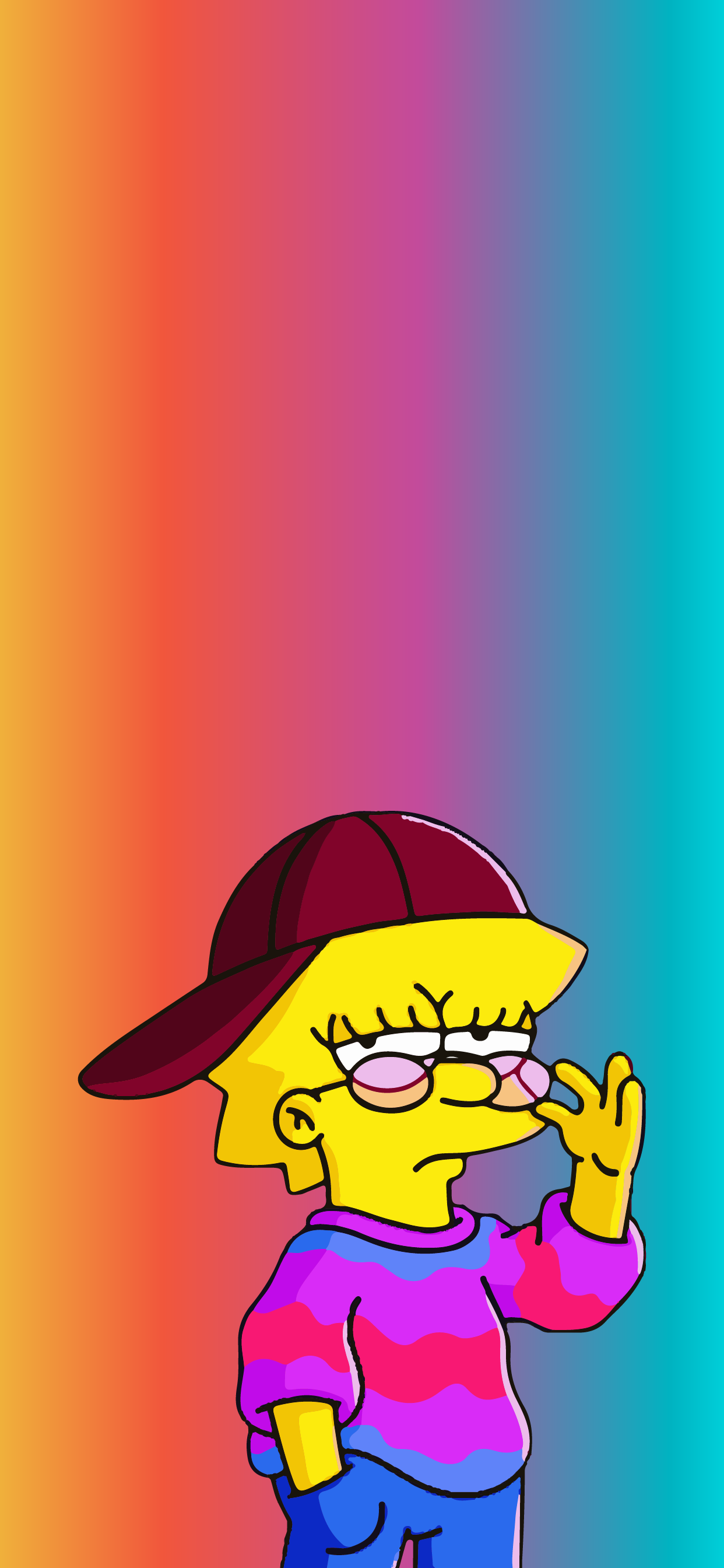 Download Wallpaper Aesthetic Cartoon Characters - Lisa Simpson