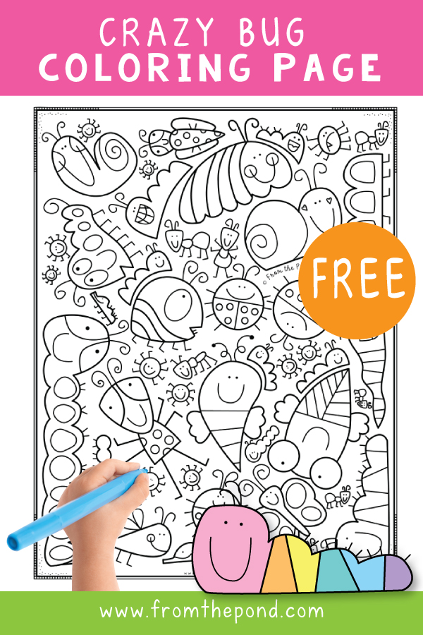 Insects Coloring Page Freebie