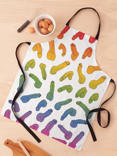 Pop art - Pride penis pattern aprons for him