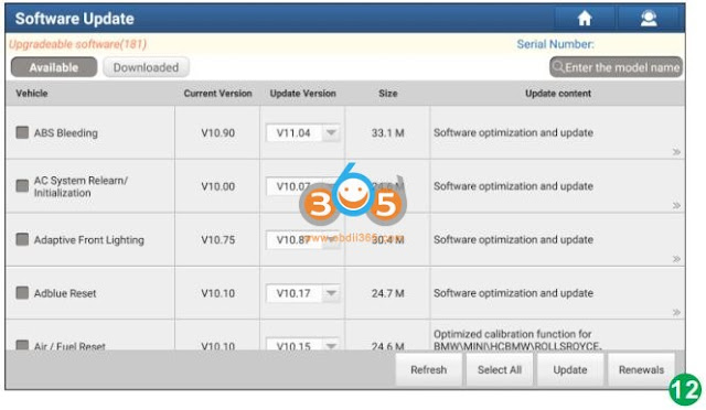 Launch X431 EV Diagnostic Upgrade Kit 12 را فعال کنید