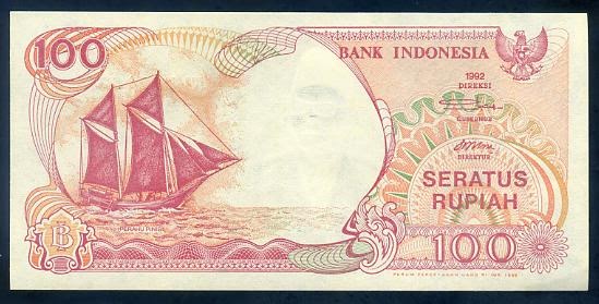 Uang Kertas Perahu Layar Pecahan Rp 100 1992 