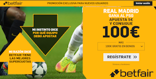 betfair supercuota Real Madrid gana a PSG 18 septiembre 2019