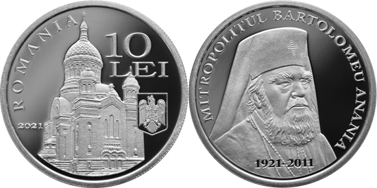 Romania 10 lei 2021 - Bartolomeu Anania