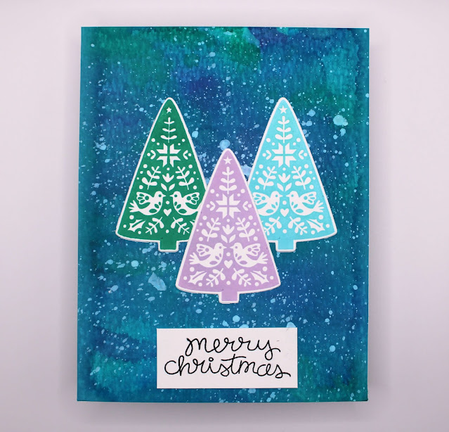 Christmas Tree Card by Special Guest Brennan Keane! | Scandi Christmas Stamp Set and Christmas Stockings Stamp Set by Newton's Nook Designs #newtonsnook #handmade