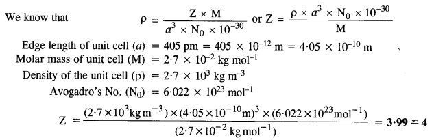 Solutions Class 12 Chemistry Chapter-1 (The Solid State)