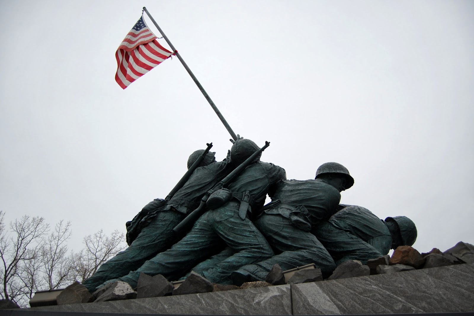 National Iwo Jima Memorial, CT - side view