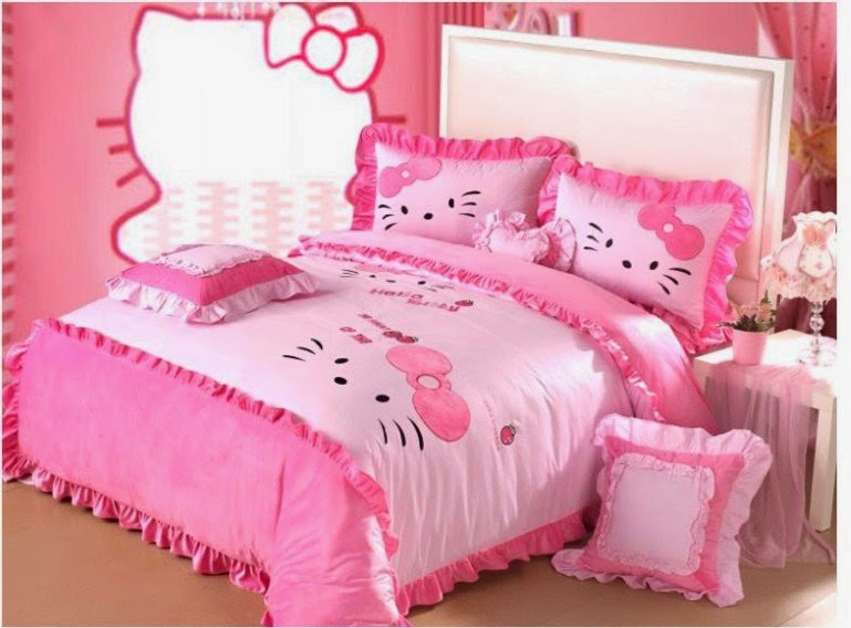  GAMBAR  Kamar Tidur Hello  Kitty  Warna Pink Desain  Kamar 