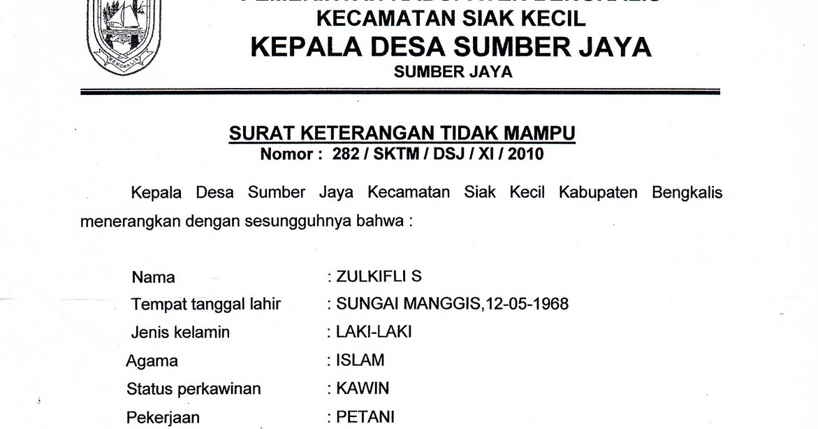 Contoh Surat Bantuan Miskin - 28 images - Contoh Surat 