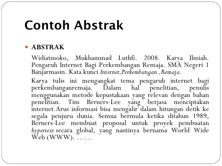 CONTOH ABSTRAK - Hukum press