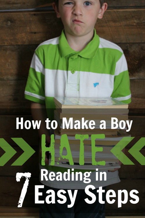 How to Make a Boy HATE Reading in 7 Easy Steps