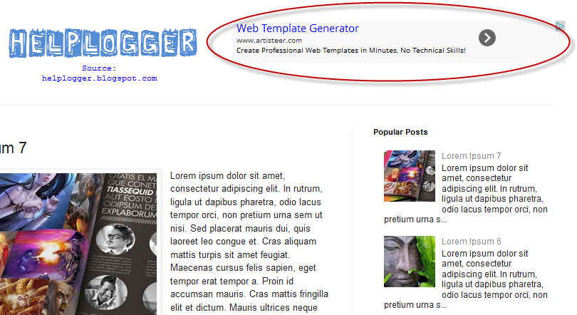 how to add a gadget/widget inside your Blogger Blog header gadget inside blogger header
