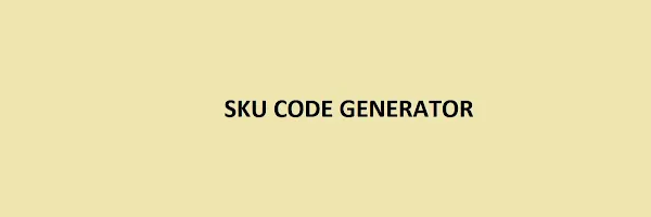 SKU CODE GENERATOR