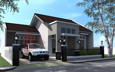 Rumah Minimalis Atap  Limas  Bentuk  Rumah Minimalis