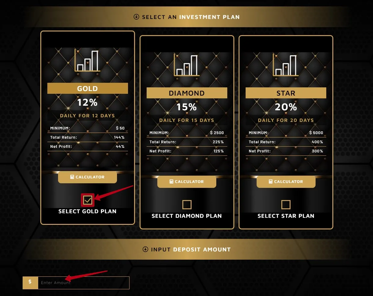 Пополнение баланса в GoldBitBank 2