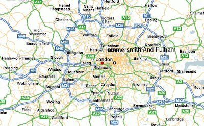 Hammersmith & Fulham Map Region Political