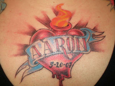 hearth tattoo,name tattoo