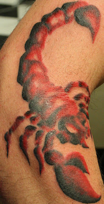 Red Scorpion Arm Tattoo