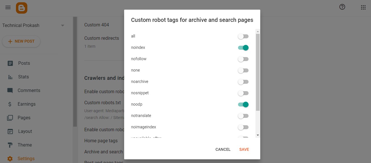 Achive and Search Page