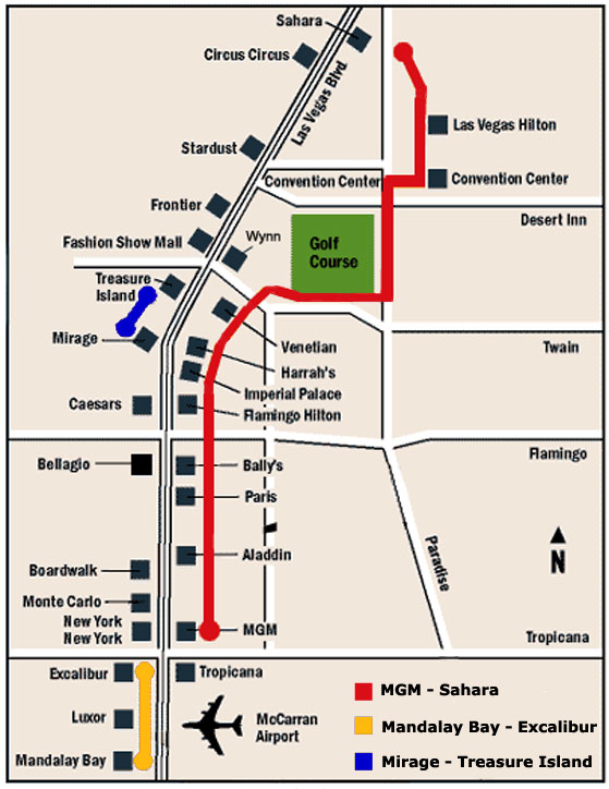 vegas hotel map. old las vegas strip hotels.