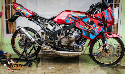 Gambar Modifikasi Ninja R Konsep Drag Terbaru Velk Ruji 2017