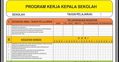 Contoh Program Kerja Kepala Sekolah SMP Tahun 2018