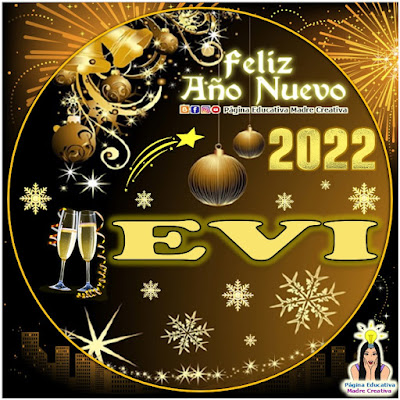 Nombre EVI por Año Nuevo 2022 - Cartelito mujer