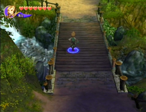 Final Fantasy Crystal Chronicles Bridge Over River Rushing Water