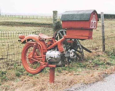 Half a Motorcycle Mailbox