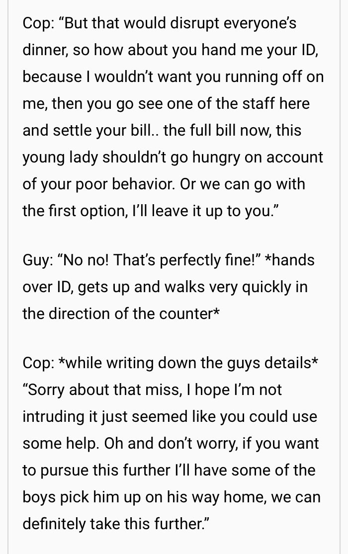 When A Cop Overheard A Guy Treating His Date Terribly, An Epic Dialogue Took Place