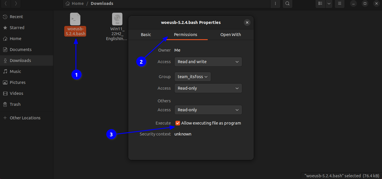 WoeUSB allows you to create a bootable USB from Ubuntu with Windows in a very simple way.