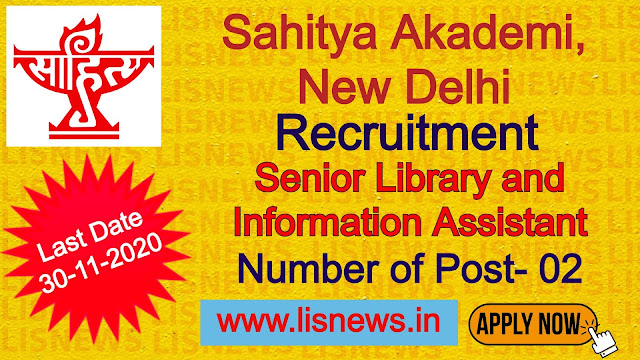 Senior Library and Information Assistant at Sahitya Akademi