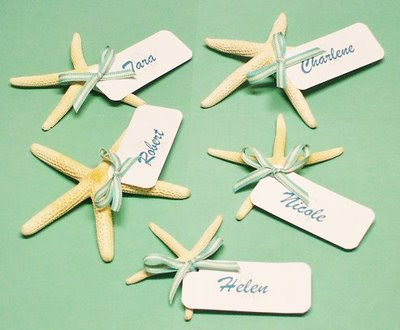 Or a more lay back way is with just the first name example of place cards