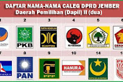 Daftar Nama-nama Caleg DPRD Jember Dapil dua