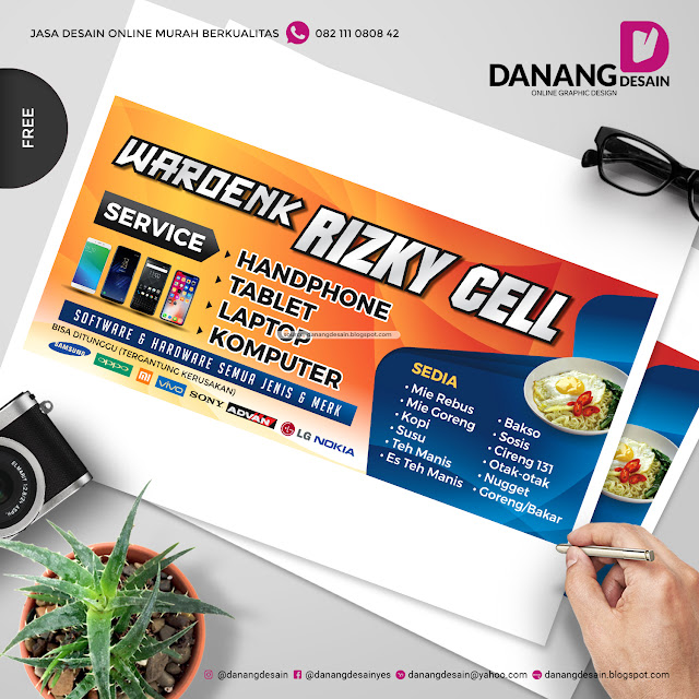  Contoh  Desain  Spanduk Banner  Counter Handphone Contoh  