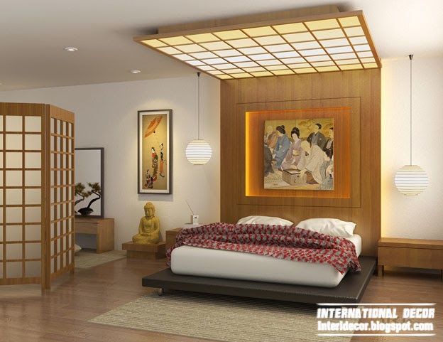 Japanese Bedroom interior ceiling design
